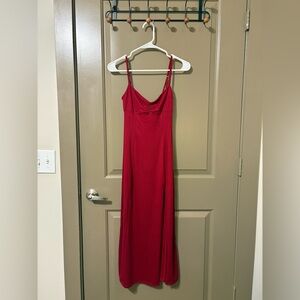 urban outfitters red maxi dress with slit